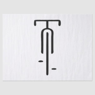 Bike logo minimal Retro, Cycling and Bicycle Lover Tissue Paper