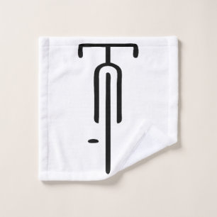 Bike logo minimal Retro, Cycling and Bicycle Lover Wash Cloth