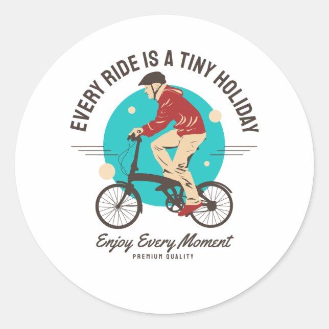 Bike Lover - Enjoy Every Moment Classic Round Sticker (Front)