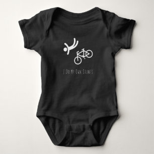 bike lover - i do my own stunts bmx cycling gift baby bodysuit