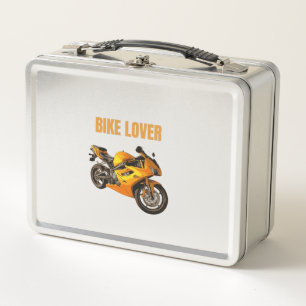 Bike Lover Motorcycle T-Shirt Sport Bike Rider D Metal Lunch Box