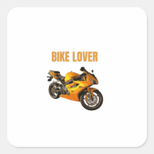 Bike Lover Motorcycle T-Shirt Sport Bike Rider D Square Sticker