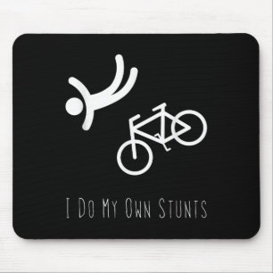 Bike Lover Shirt - I Do My Own Stunts Bmx Cycling Mouse Mat