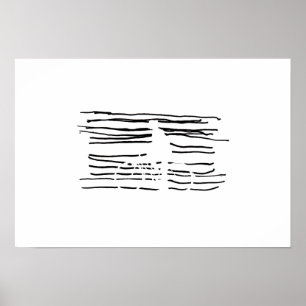 Bike made by lines poster