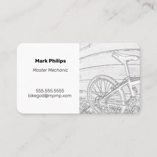 Bike Mechanic / Shop / Seller Business Card (Front)
