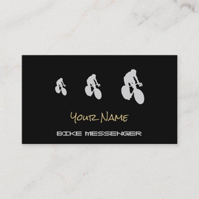 Bike Messenger or Cycle Courier Business Cards (Front)