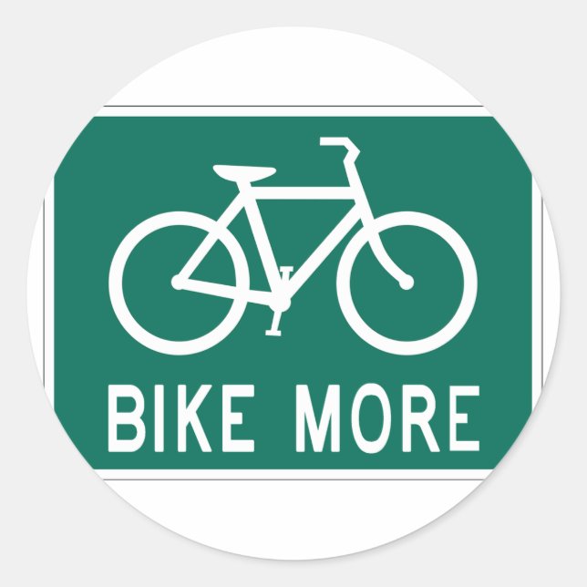 Bike More Classic Round Sticker (Front)
