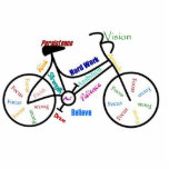 Bike Motivational Words Cycle Sport Fan Standing Photo Sculpture<br><div class="desc">great gift idea for the person who loves biking,  cycling,  bmx,  mountain or cross country</div>