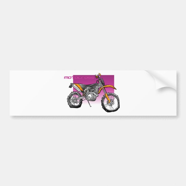 bike motorcross  offroad bumper sticker (Front)