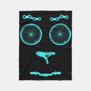 Bike Mountain Biking Cyclist Gift Bicycle Fleece Blanket