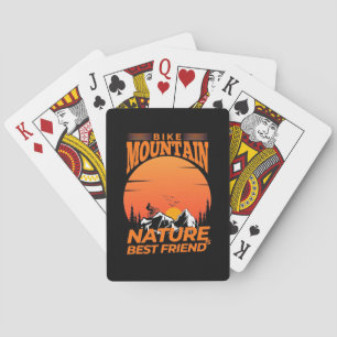 Bike Mountain Nature Is Best Friend Playing Cards