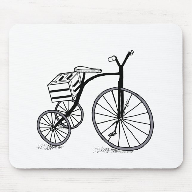 Bike on 3 wheels mouse mat (Front)