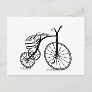 Bike on 3 wheels postcard
