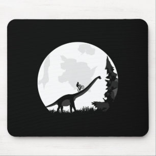 Bike On A Dinosaur Moon Silhouette Mtb Mountain Bi Mouse Mat