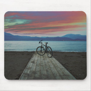 Bike On Pier   Greece Mouse Mat