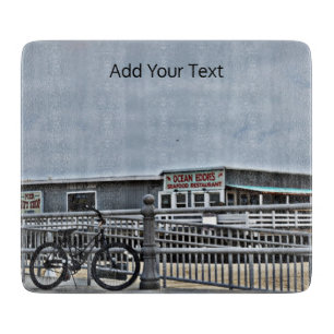 Bike On The Boardwalk by Shirley Taylor Cutting Board