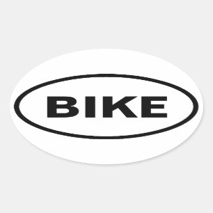 Bike oval car stickers
