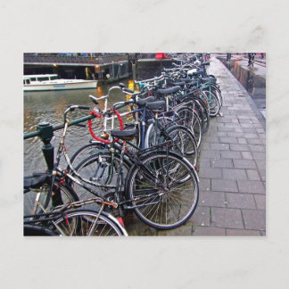 Bike Parking -- Amsterdam in November Postcard