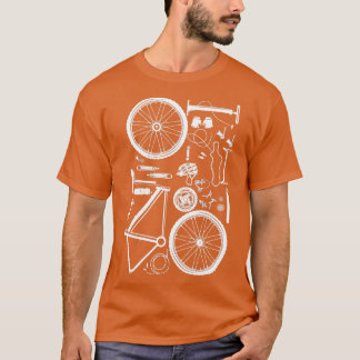 Bike Parts  Downhill Rider Mountainbike MB Cycling T-Shirt