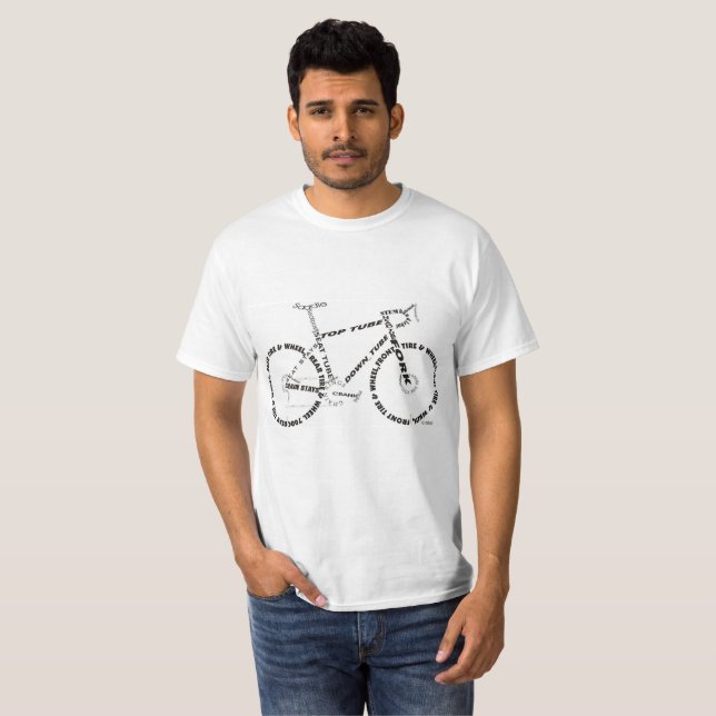 Bike parts silhouette design shirt (Front Full)