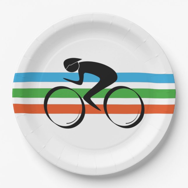 Bike Racer Paper Plate (Front)