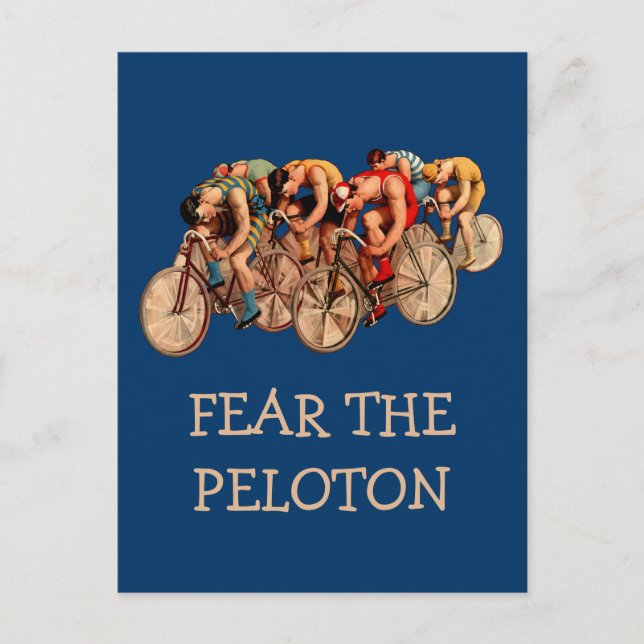 Bike Racing Peloton Humour Tshirt Postcard (Front)