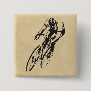 Bike Racing Velodrome 15 Cm Square Badge