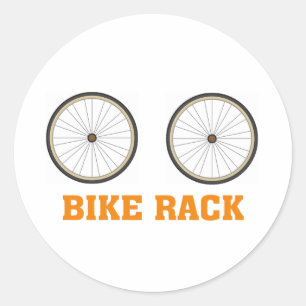 Bike Rack Classic Round Sticker