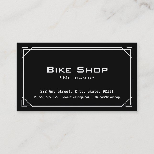 Bike Repair Shop Business Card (Front)