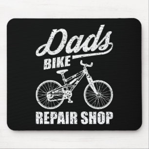 Bike Repair Shop Funny Dad Mountain Biking Cycling Mouse Mat
