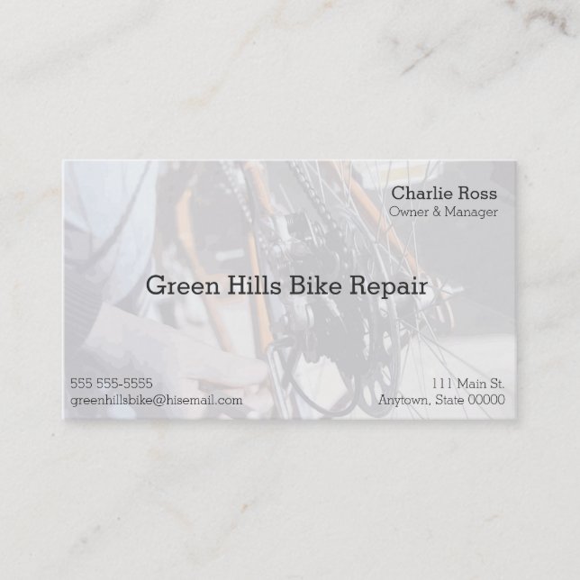 Bike repairman business card (Front)