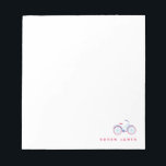 Bike Ride Notepad<br><div class="desc">This notepad featuring a red and blue bicycle is a wonderful gift for the bike-rider in your life. Perfect for kids and adults. Part of a collection from Parcel Studios.</div>