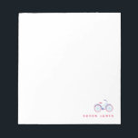 Bike Ride Notepad<br><div class="desc">This notepad featuring a red and blue bicycle is a wonderful gift for the bike-rider in your life. Perfect for kids and adults. Part of a collection from Parcel Studios.</div>