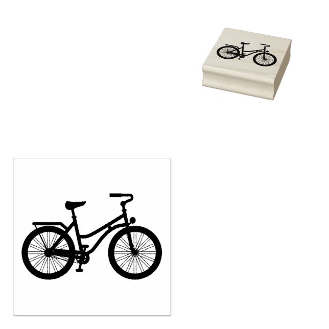  Bike Rider - Bicycle  Rubber Stamp (Stamped)