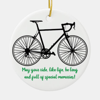 Bike Rider Ceramic Tree Decoration