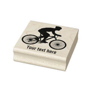 Bike Rider Personalised Rubber Stamp