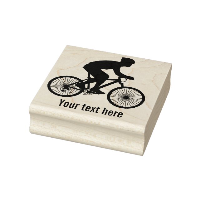 Bike Rider Personalised Rubber Stamp (Stamp)