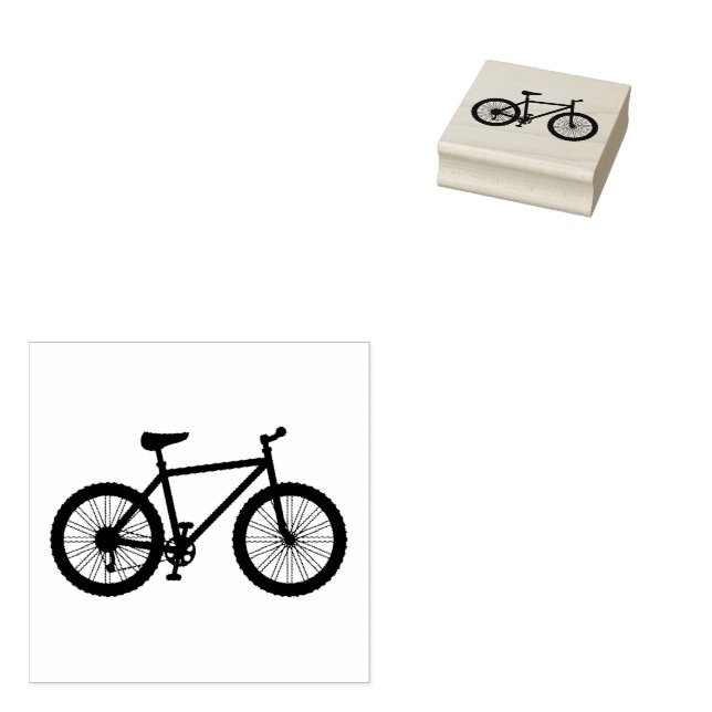   Bike Rider  Rubber Stamp (Stamped)