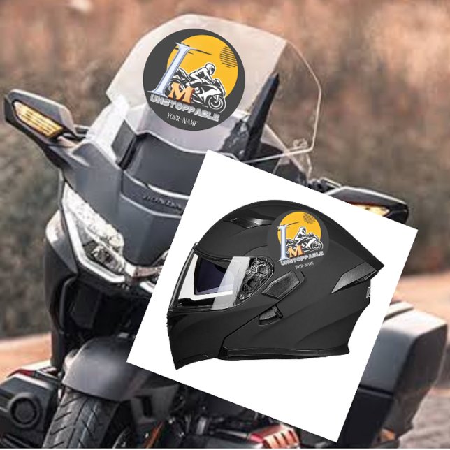 Bike Rider Sun Shines Motivation Unstoppable  Classic Round Sticker (Creator Uploaded)