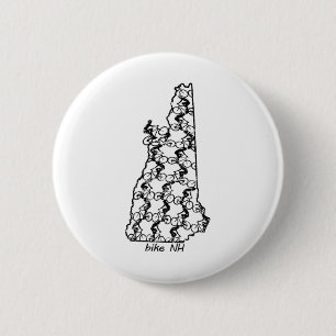 Bike Riding New Hampshire Cycling Mountain Biking 6 Cm Round Badge