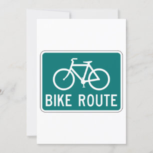 Bike Route Sign Cycling Path Bicycle Trail  Invitation