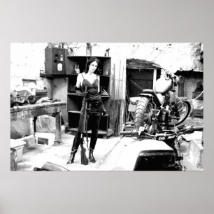 Bike shed with rifle and Jack Poster