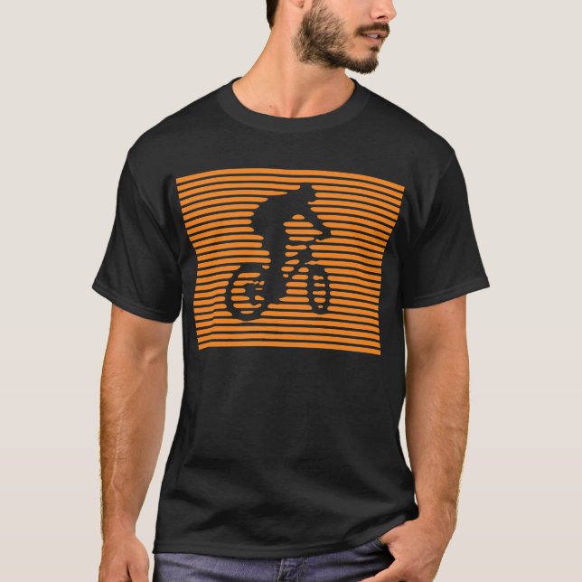 bike shirt - orange lines (Front)