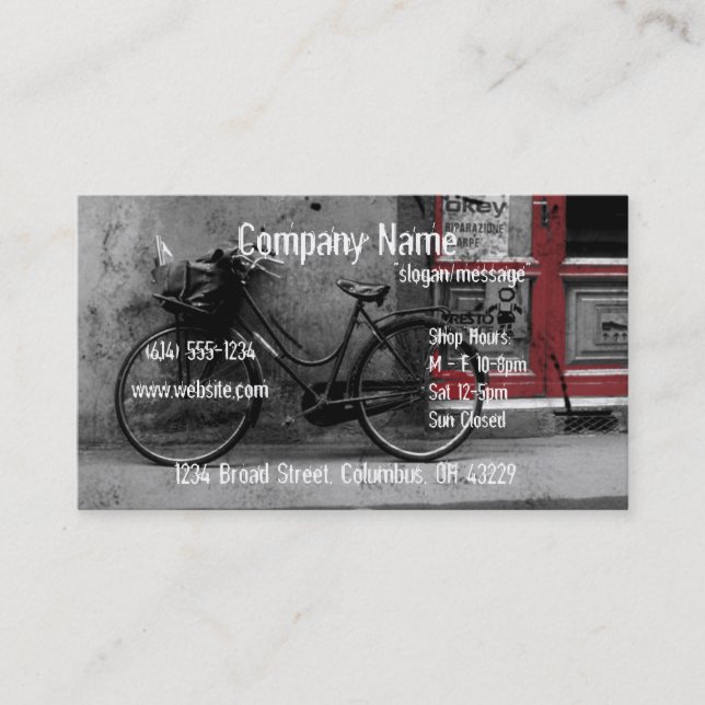 Bike Shop Business Card (Front)