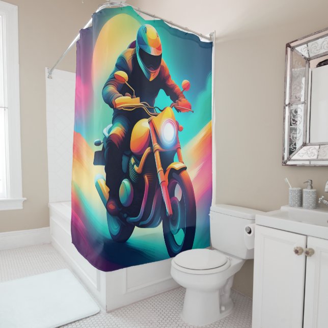 bike shower curtain (In Situ)