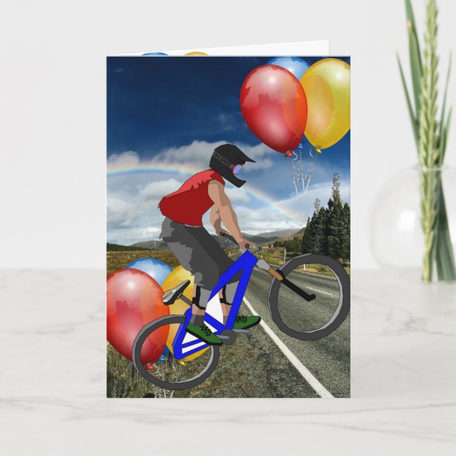 Bike Sport Happy Birthday Family Friends Destiny Card (Front)