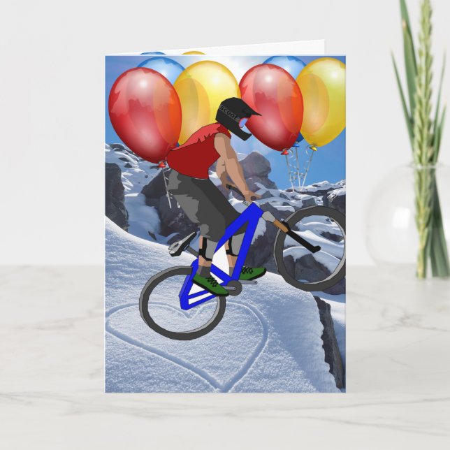 Bike Sport Happy Birthday Family Friends Destiny Card (Front)