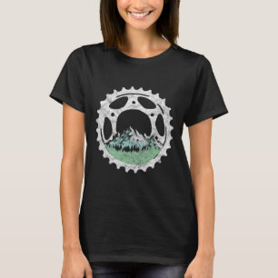 Bike Sprocket And Trees Mountain Biking Vintage Na T-Shirt