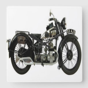 bike square wall clock