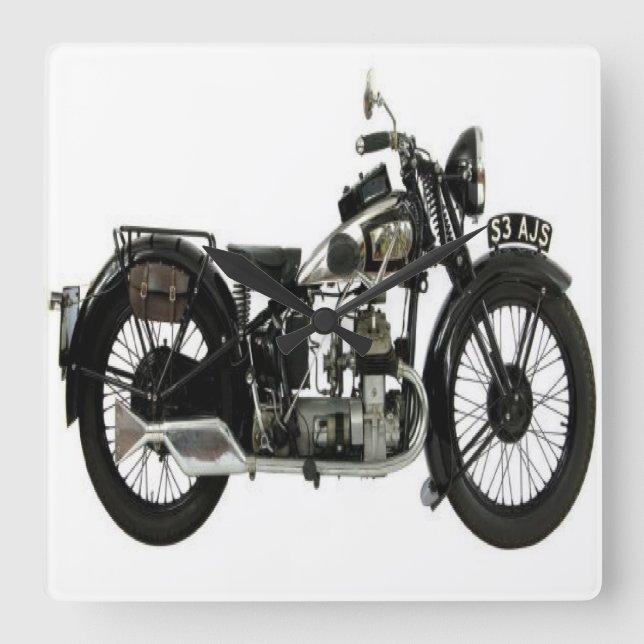 bike square wall clock (Front)